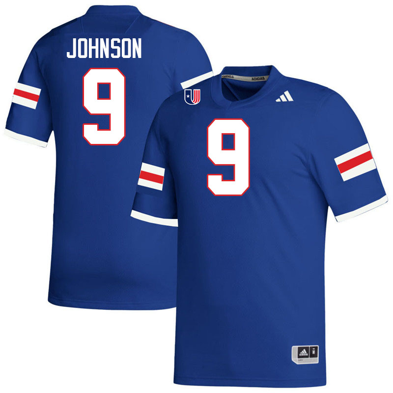 West Georgia Wolves #9 Robert Johnson College Football Jerseys,Uniforms-Blue